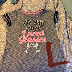 ECI Gray and Pink Graphic Tee